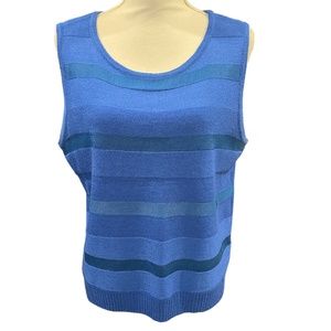 St John Sport - Cobalt Blue Knit Tank Top